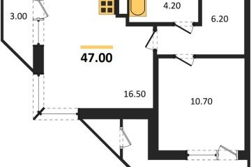 Фото №1: 1-комнатная квартира 47 м², 6/24 эт. - Краснодар, мкр. ЖК Рекорд, ул. Новороссийская, 102/8к5