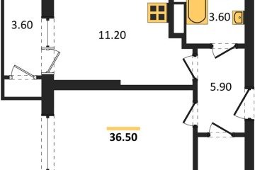 Фото №1: 1-комнатная квартира 36 м², 10/24 эт. - Краснодар, мкр. ЖК Рекорд, ул. Новороссийская, 102/8к5