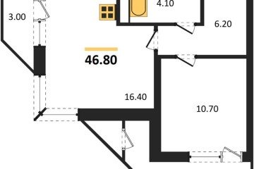 Фото №1: 1-комнатная квартира 46 м², 22/24 эт. - Краснодар, мкр. ЖК Рекорд, ул. Новороссийская, 102/8к5