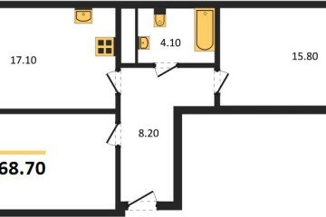 Фото №1: 2-комнатная квартира 68 м², 11/24 эт. - Краснодар, мкр. ЖК Рекорд, ул. Новороссийская, 102/8к5