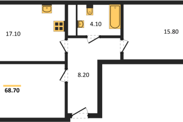 Фото №1: 2-комнатная квартира 68 м², 21/24 эт. - Краснодар, мкр. ЖК Рекорд, ул. Новороссийская, 102/8к5
