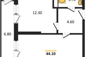 Фото №1: 1-комнатная квартира 44 м², 24/24 эт. - Краснодар, мкр. ЖК Рекорд, ул. Новороссийская, 102/8к5
