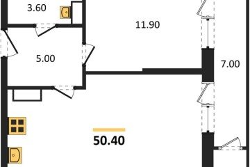 Фото №1: 1-комнатная квартира 50 м², 23/24 эт. - Краснодар, мкр. ЖК Рекорд, ул. Новороссийская, 102/8к5