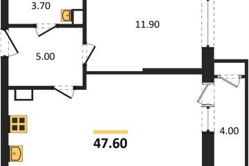 Фото №1: 1-комнатная квартира 47 м², 7/24 эт. - Краснодар, мкр. ЖК Рекорд, ул. Новороссийская, 102/8к5