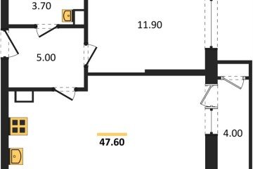 Фото №1: 1-комнатная квартира 47 м², 10/24 эт. - Краснодар, мкр. ЖК Рекорд, ул. Новороссийская, 102/8к5