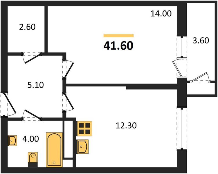 Фото №1: 1-комнатная квартира 41&nbsp;м², 17/24&nbsp;эт. - Краснодар, Карасунский внутригородской округ, Черёмушки, мкр. ЖК Рекорд, ул. Новороссийская, 102/8к5