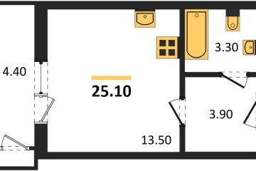 Фото №1: Студия 25 м², 2/24 эт. - Краснодар, мкр. ЖК Рекорд, ул. Новороссийская, 102/8к5