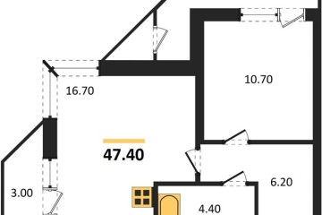 Фото №1: 1-комнатная квартира 47 м², 2/24 эт. - Краснодар, мкр. ЖК Рекорд, ул. Новороссийская, 102/8к5