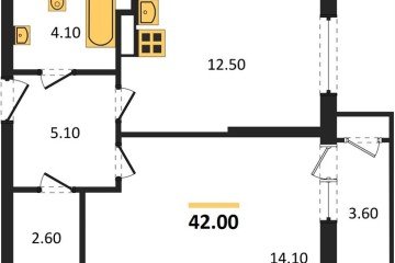 Фото №1: 1-комнатная квартира 42 м², 7/24 эт. - Краснодар, мкр. ЖК Рекорд, ул. Новороссийская, 102/8к5