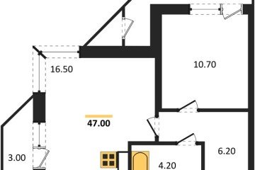 Фото №1: 1-комнатная квартира 47 м², 3/24 эт. - Краснодар, мкр. ЖК Рекорд, ул. Новороссийская, 102/8к5