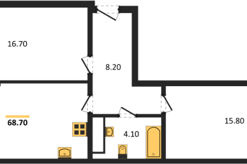 Фото №1: 2-комнатная квартира 68 м², 14/24 эт. - Краснодар, мкр. ЖК Рекорд, ул. Новороссийская, 102/8к5