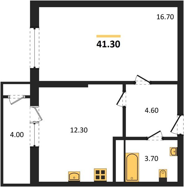 Фото №1: 1-комнатная квартира 41&nbsp;м², 13/24&nbsp;эт. - Краснодар, Карасунский внутригородской округ, Черёмушки, мкр. ЖК Рекорд, ул. Новороссийская, 102/8к5
