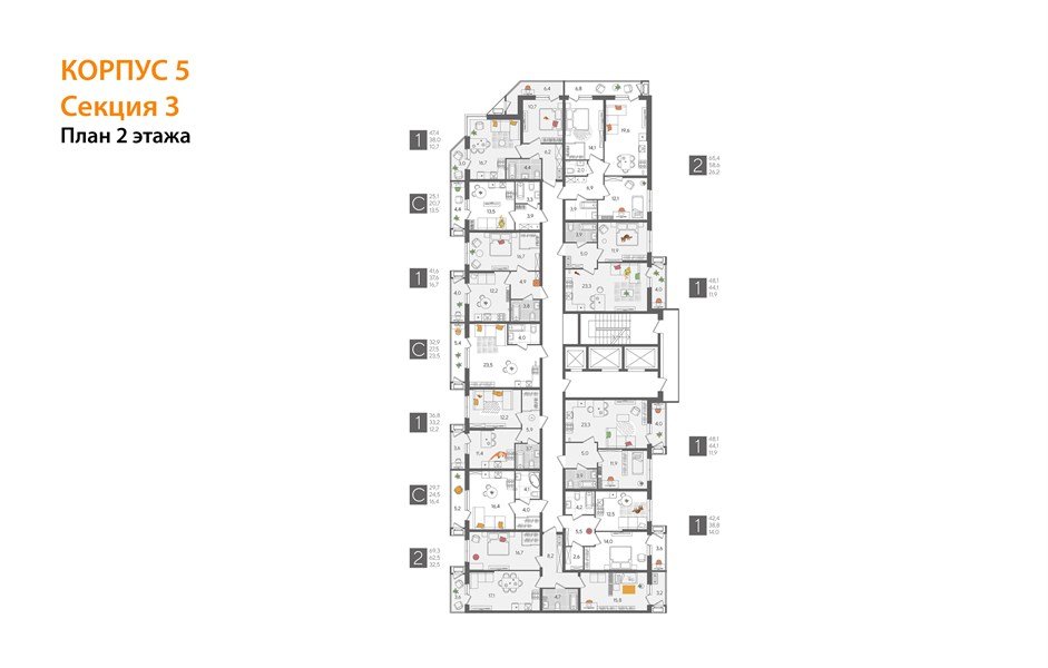 Фото №8: 1-комнатная квартира 48&nbsp;м², 2/24&nbsp;эт. - Краснодар, Карасунский внутригородской округ, Черёмушки, мкр. ЖК Рекорд, ул. Новороссийская, 102/8к5