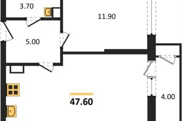 Фото №1: 1-комнатная квартира 47 м², 8/24 эт. - Краснодар, мкр. ЖК Рекорд, ул. Новороссийская, 102/8к5