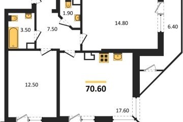 Фото №1: 2-комнатная квартира 70 м², 10/24 эт. - Краснодар, мкр. ЖК Рекорд, ул. Новороссийская, 102/8к5