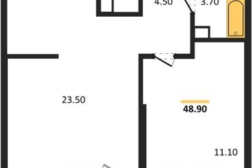 Фото №1: 1-комнатная квартира 48 м², 4/24 эт. - Краснодар, мкр. ЖК Рекорд, ул. Новороссийская, 102/8к5