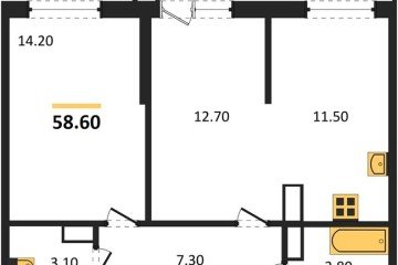 Фото №1: 2-комнатная квартира 58 м², 12/24 эт. - Краснодар, мкр. ЖК Рекорд, ул. Новороссийская, 102/8к5