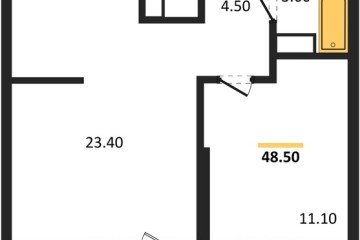 Фото №1: 1-комнатная квартира 48 м², 20/24 эт. - Краснодар, мкр. ЖК Рекорд, ул. Новороссийская, 102/8к5