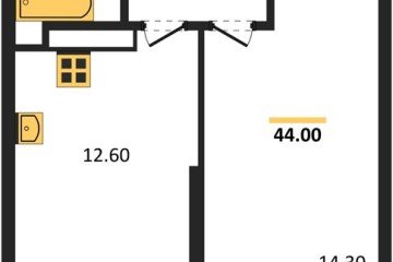 Фото №1: 1-комнатная квартира 44 м², 22/24 эт. - Краснодар, мкр. ЖК Рекорд, ул. Новороссийская, 102/8к5