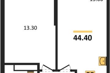 Фото №1: 1-комнатная квартира 44 м², 23/24 эт. - Краснодар, мкр. ЖК Рекорд, ул. Новороссийская, 102/8к5