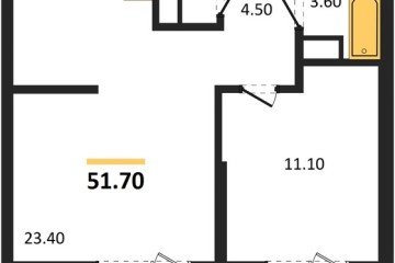 Фото №1: 1-комнатная квартира 51 м², 24/24 эт. - Краснодар, мкр. ЖК Рекорд, ул. Новороссийская, 102/8к5