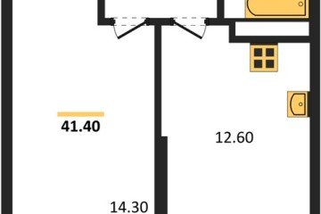 Фото №1: 1-комнатная квартира 41 м², 15/24 эт. - Краснодар, мкр. ЖК Рекорд, ул. Новороссийская, 102/8к5