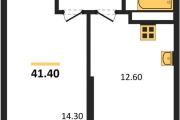 Фото №1: 1-комнатная квартира 41 м², 22/24 эт. - Краснодар, мкр. ЖК Рекорд, ул. Новороссийская, 102/8к5