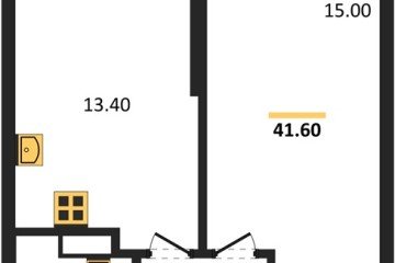 Фото №1: 1-комнатная квартира 41 м², 3/24 эт. - Краснодар, мкр. ЖК Рекорд, ул. Новороссийская, 102/8к5