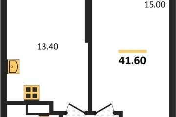 Фото №1: 1-комнатная квартира 41 м², 5/24 эт. - Краснодар, мкр. ЖК Рекорд, ул. Новороссийская, 102/8к5