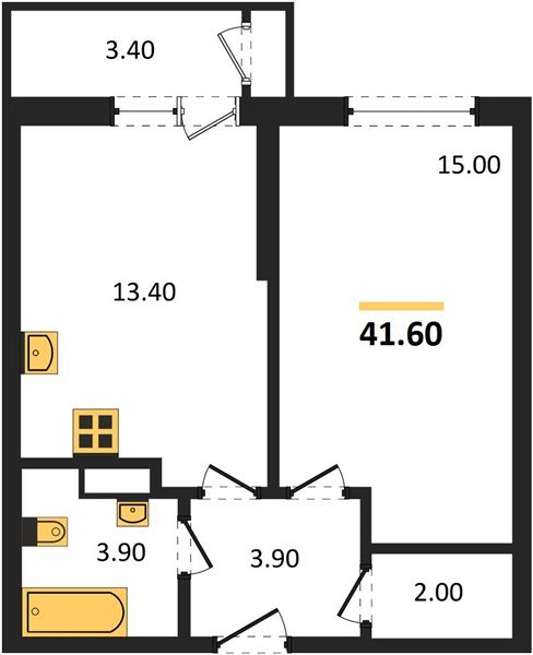 Фото №1: 1-комнатная квартира 41&nbsp;м², 5/24&nbsp;эт. - Краснодар, Карасунский внутригородской округ, Черёмушки, мкр. ЖК Рекорд, ул. Новороссийская, 102/8к5