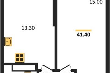 Фото №1: 1-комнатная квартира 41 м², 14/24 эт. - Краснодар, мкр. ЖК Рекорд, ул. Новороссийская, 102/8к5