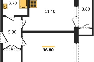 Фото №1: 1-комнатная квартира 36 м², 2/24 эт. - Краснодар, мкр. ЖК Рекорд, ул. Новороссийская, 102И