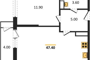 Фото №1: 1-комнатная квартира 47 м², 19/24 эт. - Краснодар, мкр. ЖК Рекорд, ул. Новороссийская, 102И