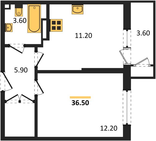 Фото №1: 1-комнатная квартира 36&nbsp;м², 10/24&nbsp;эт. - Краснодар, Карасунский внутригородской округ, Черёмушки, мкр. ЖК Рекорд, ул. Новороссийская, 102И