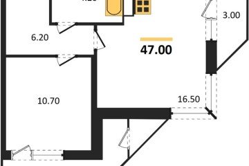 Фото №1: 1-комнатная квартира 47 м², 5/24 эт. - Краснодар, мкр. ЖК Рекорд, ул. Новороссийская, 102И