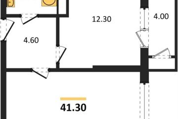 Фото №1: 1-комнатная квартира 41 м², 15/24 эт. - Краснодар, мкр. ЖК Рекорд, ул. Новороссийская, 102И