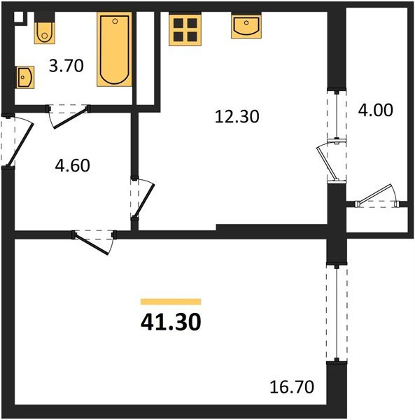Фото №1: 1-комнатная квартира 41&nbsp;м², 15/24&nbsp;эт. - Краснодар, Карасунский внутригородской округ, Черёмушки, мкр. ЖК Рекорд, ул. Новороссийская, 102И