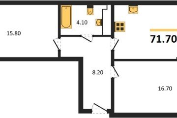 Фото №1: 2-комнатная квартира 71 м², 23/24 эт. - Краснодар, мкр. ЖК Рекорд, ул. Новороссийская, 102И