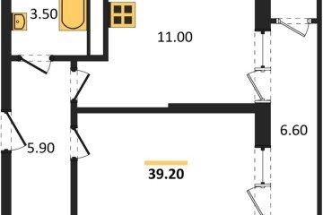 Фото №1: 1-комнатная квартира 39 м², 22/24 эт. - Краснодар, мкр. ЖК Рекорд, ул. Новороссийская, 102И