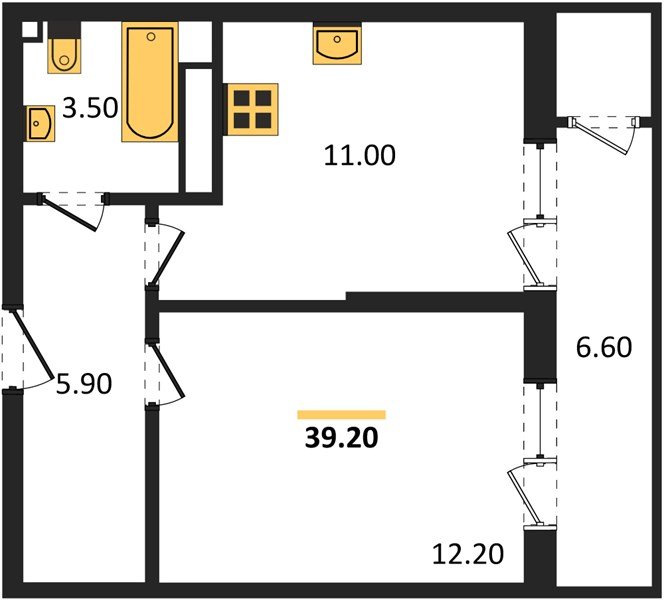 Фото №1: 1-комнатная квартира 39&nbsp;м², 22/24&nbsp;эт. - Краснодар, Карасунский внутригородской округ, Черёмушки, мкр. ЖК Рекорд, ул. Новороссийская, 102И