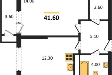 Фото №1: 1-комнатная квартира 41 м², 19/24 эт. - Краснодар, мкр. ЖК Рекорд, ул. Новороссийская, 102И