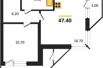 Фото №1: 1-комнатная квартира 47 м², 2/24 эт. - Краснодар, мкр. ЖК Рекорд, ул. Новороссийская, 102И