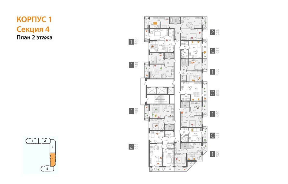 Фото №8: 1-комнатная квартира 47&nbsp;м², 2/24&nbsp;эт. - Краснодар, Карасунский внутригородской округ, Черёмушки, мкр. ЖК Рекорд, ул. Новороссийская, 102И