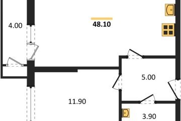 Фото №1: 1-комнатная квартира 48 м², 2/24 эт. - Краснодар, мкр. ЖК Рекорд, ул. Новороссийская, 102И