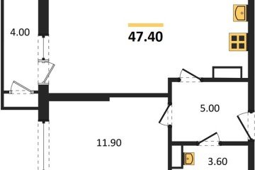 Фото №1: 1-комнатная квартира 47 м², 20/24 эт. - Краснодар, мкр. ЖК Рекорд, ул. Новороссийская, 102И