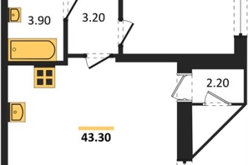 Фото №1: 1-комнатная квартира 43 м², 2/24 эт. - Краснодар, мкр. ЖК Рекорд, ул. Новороссийская, 102И