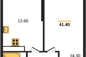 Фото №1: 1-комнатная квартира 41 м², 23/24 эт. - Краснодар, мкр. ЖК Рекорд, ул. Новороссийская, 102И