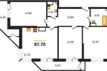 Фото №1: 3-комнатная квартира 87 м², 21/24 эт. - Краснодар, мкр. ЖК Рекорд, ул. Новороссийская, 102И