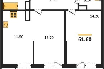 Фото №1: 1-комнатная квартира 61 м², 22/24 эт. - Краснодар, мкр. ЖК Рекорд, ул. Новороссийская, 102И