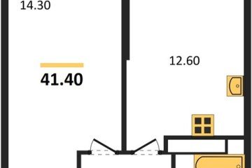 Фото №1: 1-комнатная квартира 41 м², 19/24 эт. - Краснодар, мкр. ЖК Рекорд, ул. Новороссийская, 102И